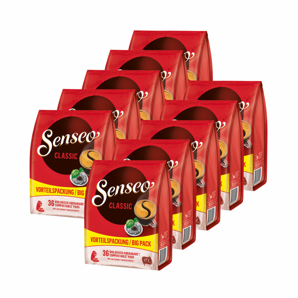 Senseo Kaffeepads Classic / Klassisch, Intensiver und Vollmundiger Geschmack, Kaffee für Kaffepadmaschinen, 360 Pads