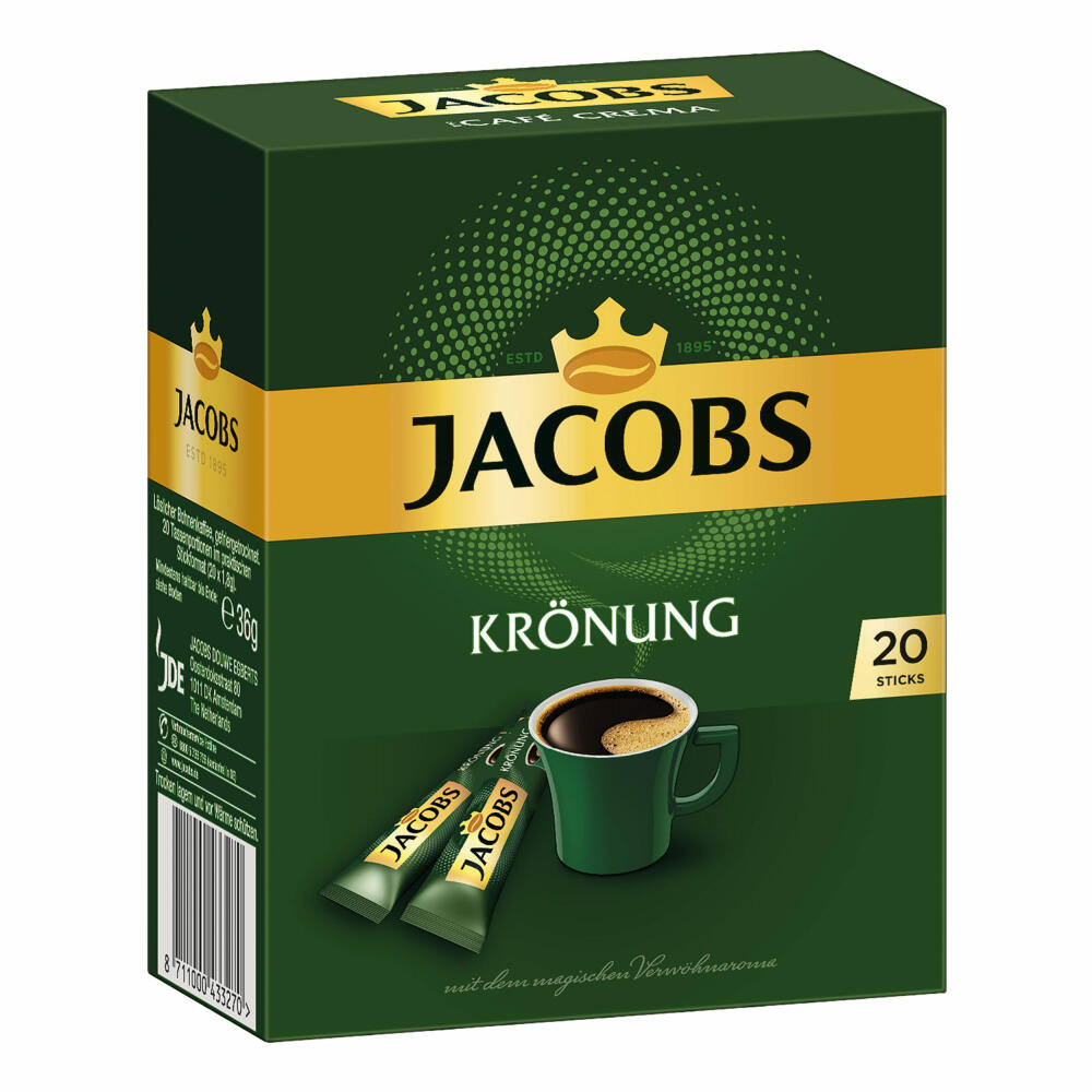 Jacobs Krönung, Instant Kaffee, Getränkepulver zum Aufgießen, 40 Portionen à 1.8 g