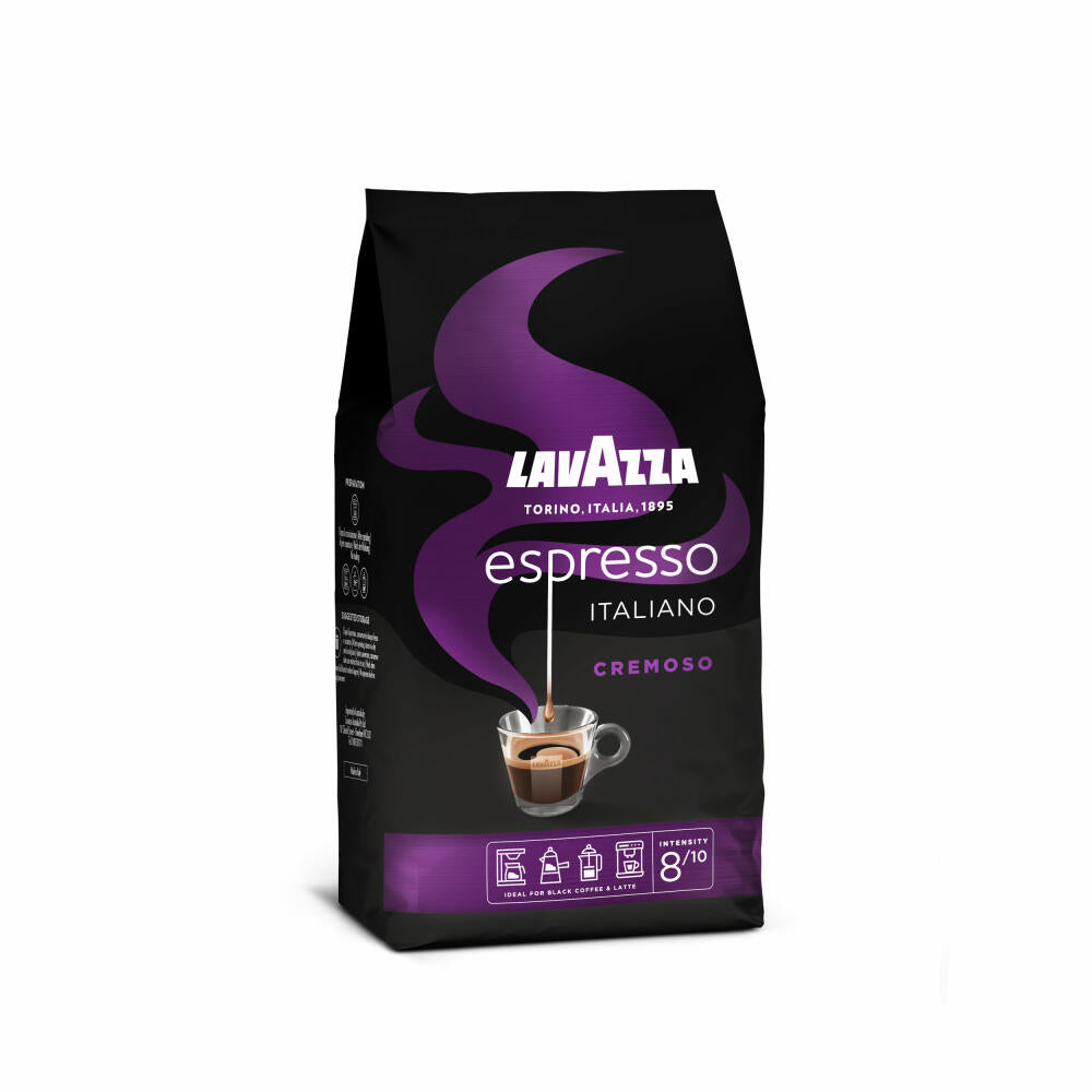 Lavazza Kaffee Espresso Italiano Cremoso, ganze Bohnen, Bohnenkaffee, Set, 7 x 1000 g
