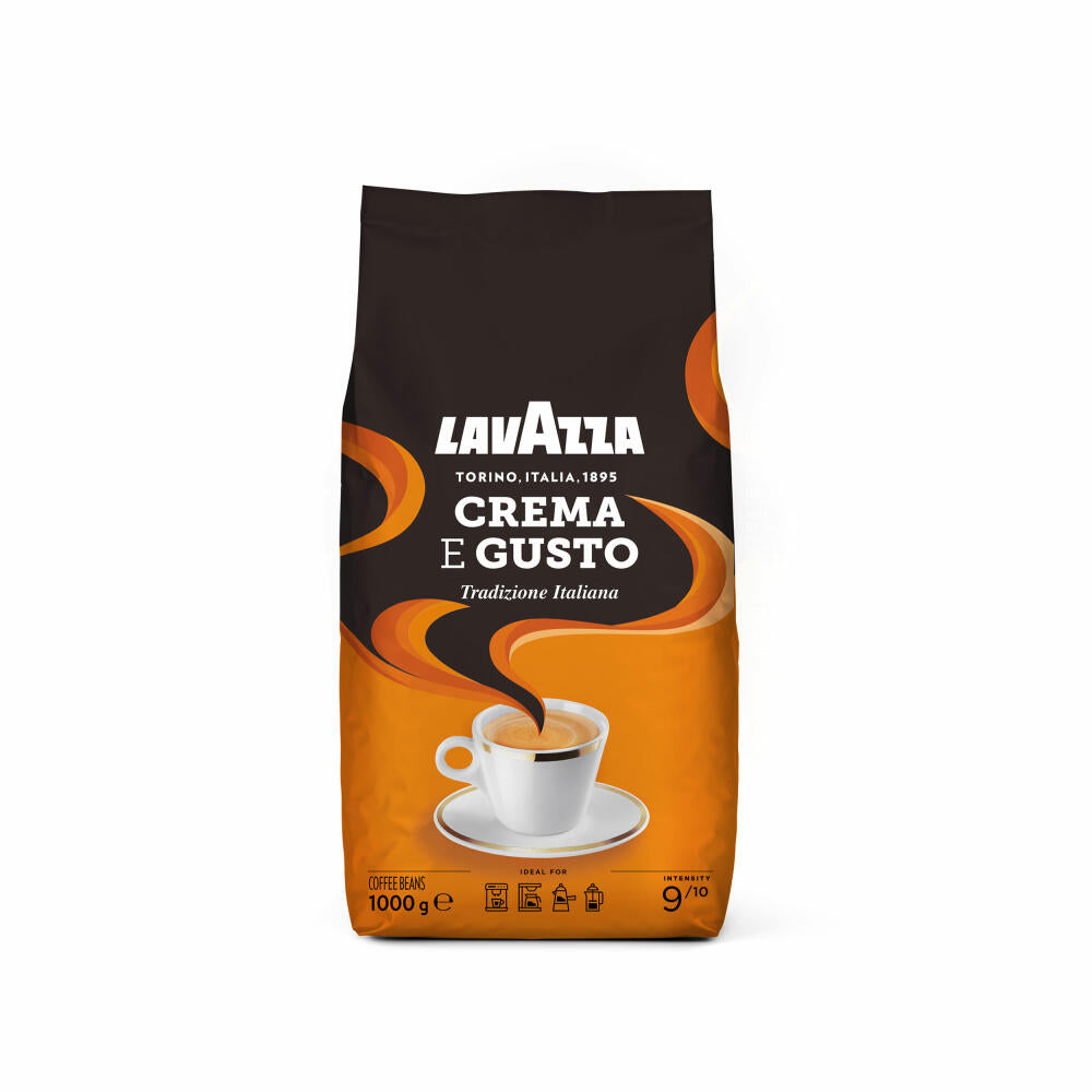 Lavazza Kaffee Crema E Gusto, ganze Bohnen, Bohnenkaffee, Set, 9 x 1000 g