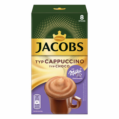 Jacobs Instant Cappuccino Milka, Löslicher Kaffee, Instantkaffee, Löskaffee, 16 Portionen à 18 g