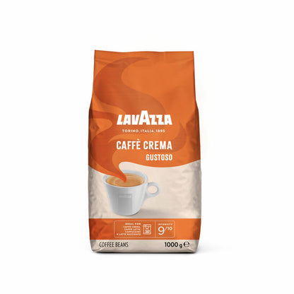 Lavazza Kaffee Caffe Crema Gustoso, ganze Bohnen, Bohnenkaffee, Set, 9 x 1000 g