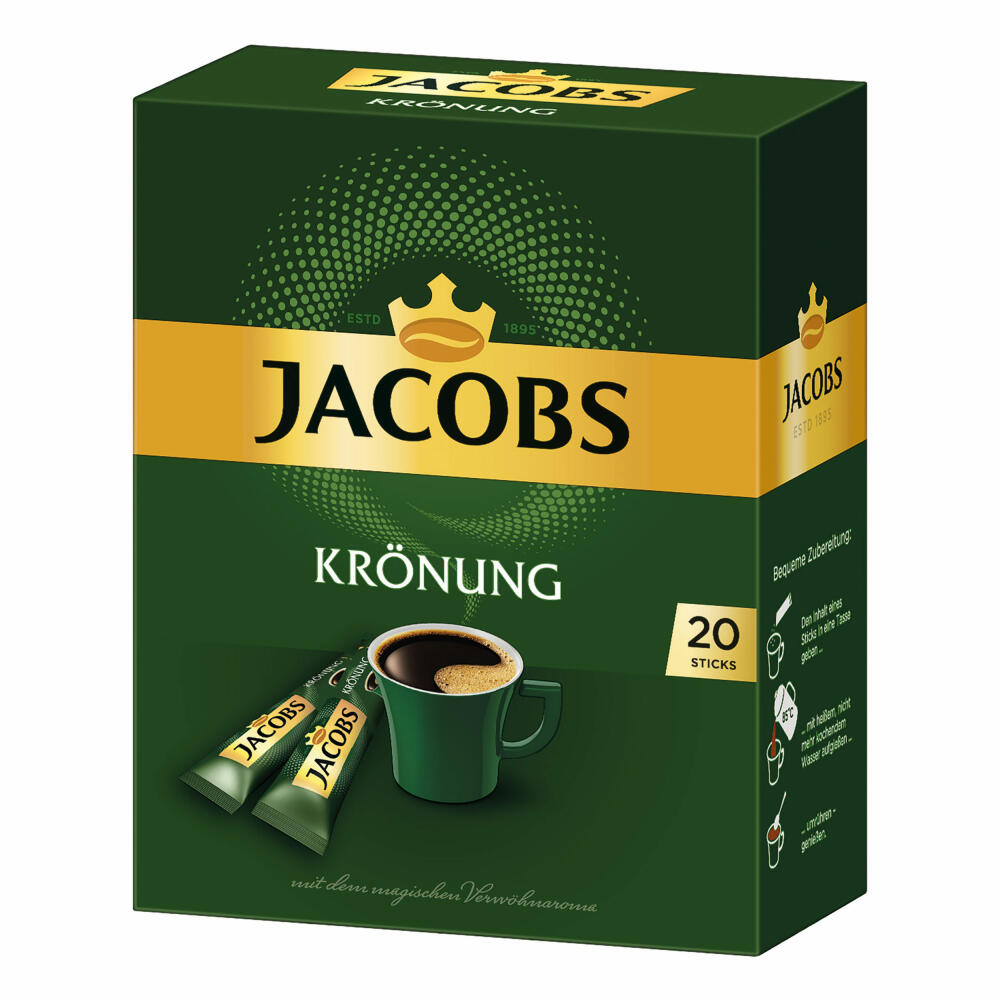 Jacobs Krönung, Instant Kaffee, Getränkepulver zum Aufgießen, 40 Portionen à 1.8 g