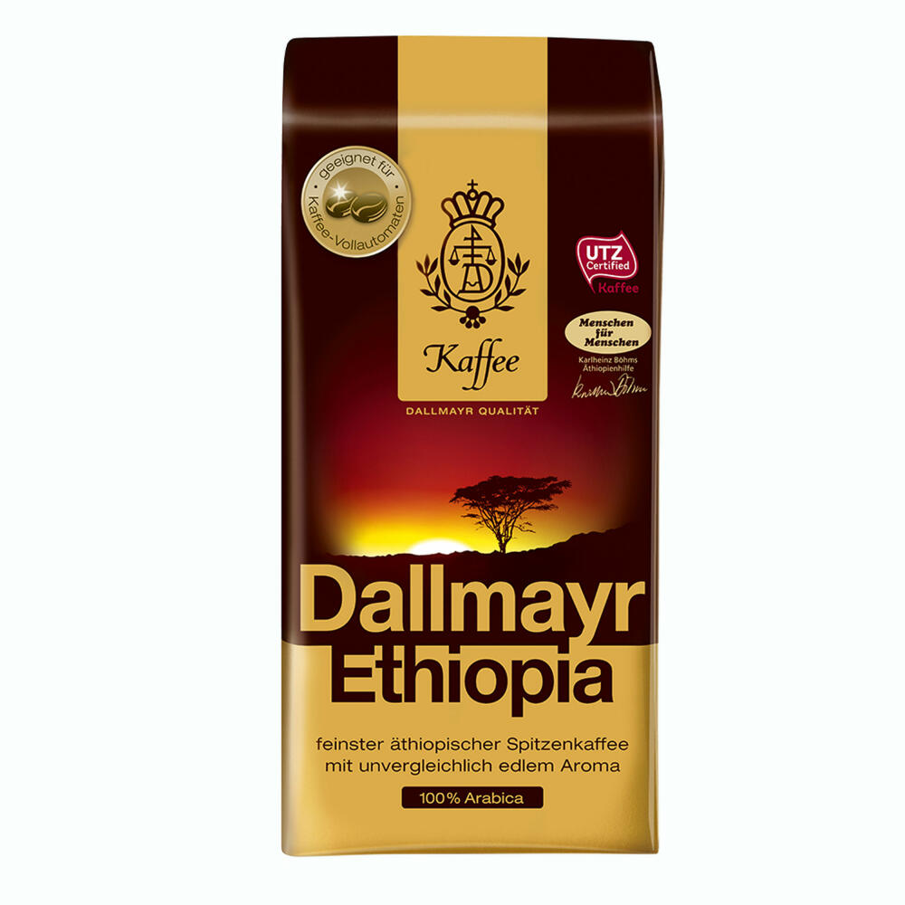 Dallmayr Ethiopia, Bohnenkaffee, Kaffee, Röstkaffee, Kaffeebohnen, 100% Arabica, 500 g