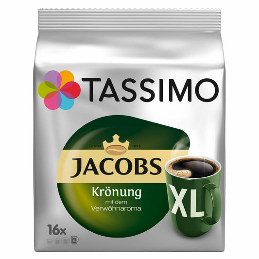 Tassimo Jacobs Krönung XL Kaffee Arabica Kaffeekapsel gemahlener Röstkaffee 5er Pack 5 x 16 T-Discs