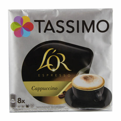 Tassimo LOr Espresso Cappuccino, Kaffee, Kaffeekapsel, T-Disc, Milchkaffee, 16 Portionen