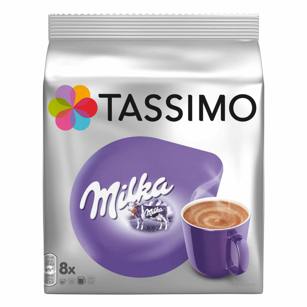Tassimo Milka Kakao-Spezialität Becherportionen, Schokolade, Kapsel, 8 T-Discs / Portionen
