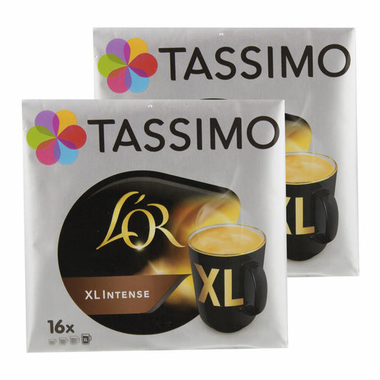 Tassimo L'Or XL Intense, Kaffee, Kaffeekapsel, Gemahlener Röstkaffee, 32 T-Discs