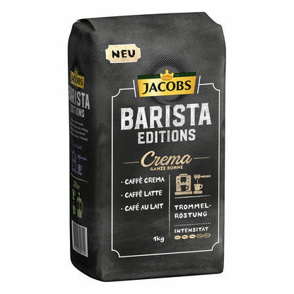 Jacobs Barista Editions Crema, Bohnenkaffee, ganze Bohnen, Röstkaffee, Kaffeebohnen, 1000 g