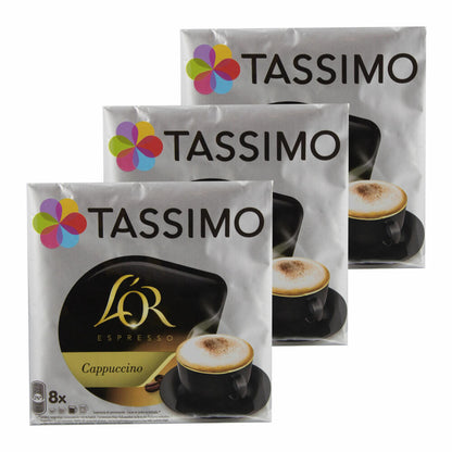 Tassimo LOr Espresso Cappuccino, Kaffee, Kaffeekapsel, T-Disc, Milchkaffee, 24 Portionen