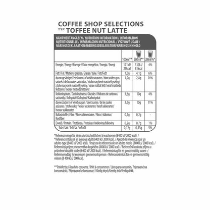 Tassimo Toffee Nut Latte, Coffee Shop Selections, Karamell-Geschmack, 268 g, 16 T-Discs / 8 Portionen