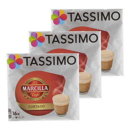 Tassimo Marcilla Cortado, Kaffee, Kaffeekapsel, Bohnenkaffee, Milchkaffee, 48 T-Discs
