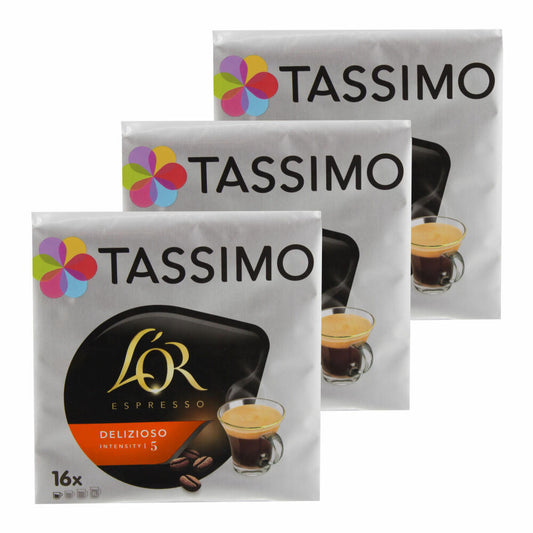 Tassimo L'Or Espresso Delizioso, Kaffee, Kaffeekapsel, Gemahlener Röstkaffee, 48 T-Discs