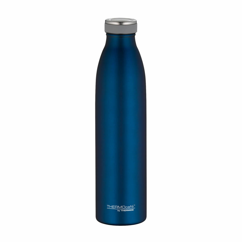 THERMOS ThermoCafé Thermosflasche TC Bottle, Trinkflasche, Iso Flasche, Edelstahl Matt, Saphir Blue, 0.75 L, 4067.259.075