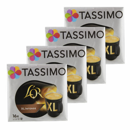 Tassimo L'Or XL Intense, Kaffee, Kaffeekapsel, Gemahlener Röstkaffee, 64 T-Discs