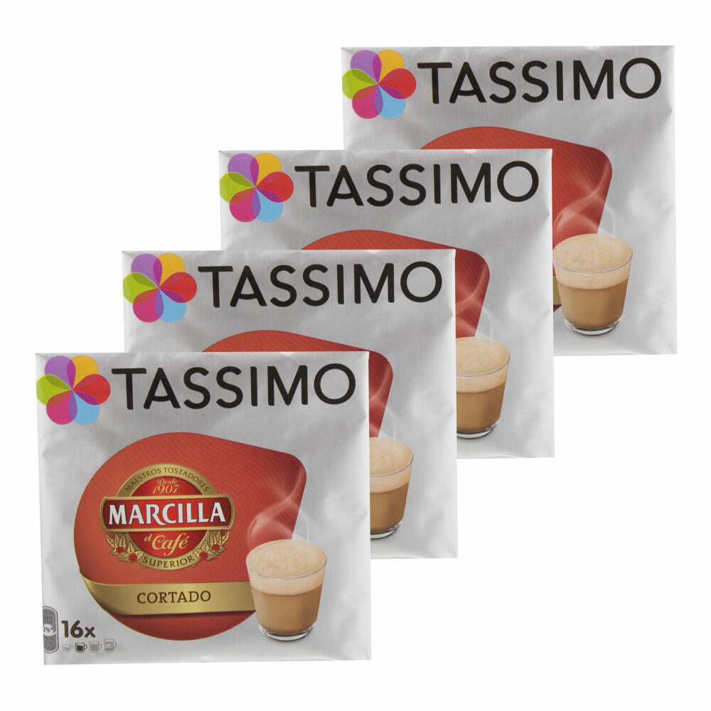 Tassimo Marcilla Cortado, Kaffee, Kaffeekapsel, Bohnenkaffee, Milchkaffee, 64 T-Discs