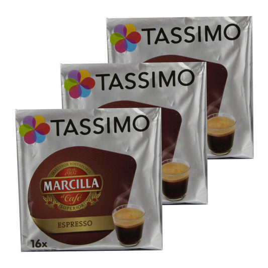 Tassimo Marcilla Espresso, Kaffee, Kaffeekapsel, Gemahlener Röstkaffee, 48 T-Discs