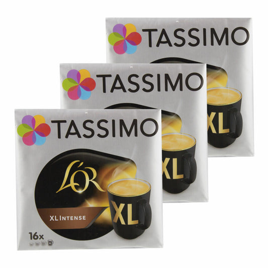 Tassimo L'Or XL Intense, Kaffee, Kaffeekapsel, Gemahlener Röstkaffee, 48 T-Discs