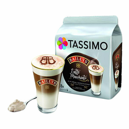 Tassimo Latte Macchiato Baileys, Kaffee mit Sahneliköraroma, Kaffeekapsel, T-Disc, Milchkaffee, 40 Portionen