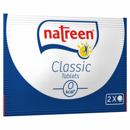 natreen Classic Süßstoff Tabs, Süßstofftabletten, Süßungsmittel, Vegan, für Gastro, Hotel, Büro, Kantine, 500 x 2 Tabs