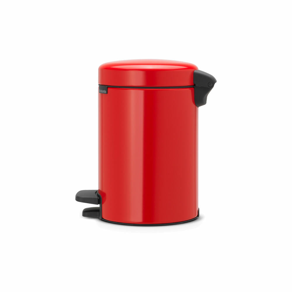 Brabantia Newicon pedal bin, trash can, waste bin, cosmetic bin, Passion Red, Red, 3 L, 112140