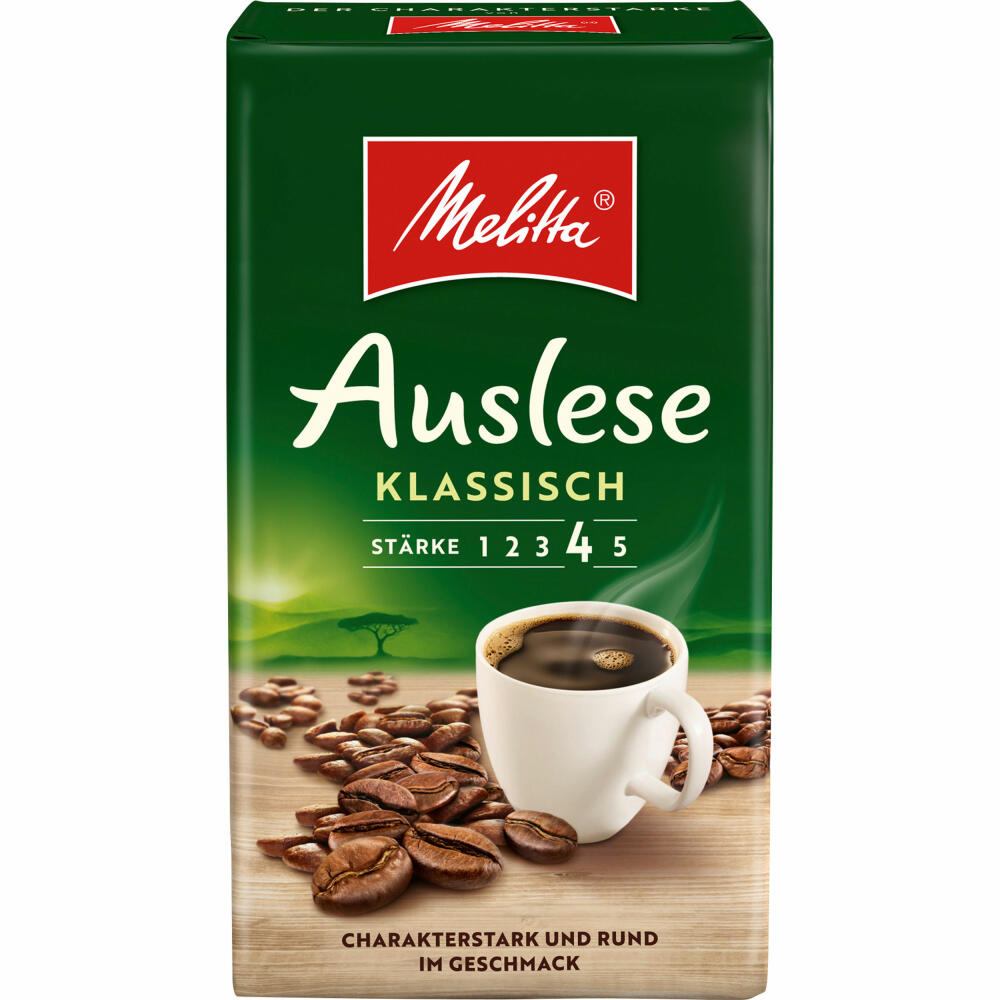 Melitta Cafe Auslese Klassisch, gemahlener Röstkaffee, Kaffee, Filterkaffee, 500 g