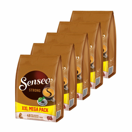 Senseo Kaffeepads Strong / Kräftig, 5er Pack, Kraftvoller Geschmack, Kaffee, 240 Pads