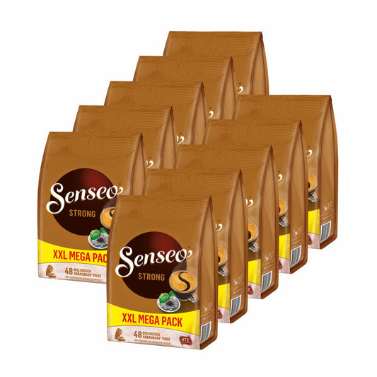 Senseo Kaffeepads Strong / Kräftig, 10er Pack, Kraftvoller Geschmack, Kaffee, 480 Pads