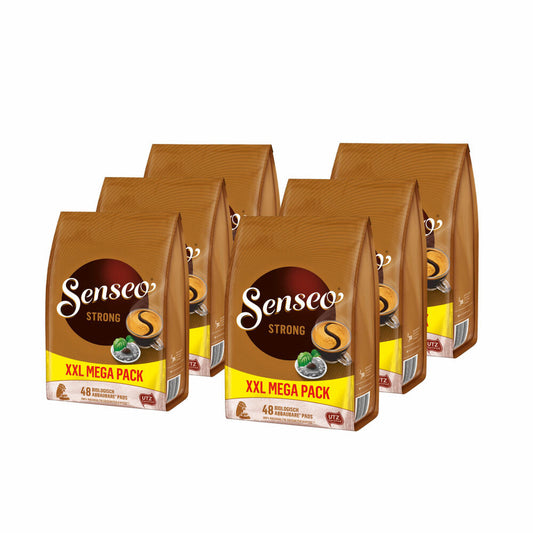 Senseo Kaffeepads Strong / Kräftig, 6er Pack, Kraftvoller Geschmack, Kaffee, 288 Pads