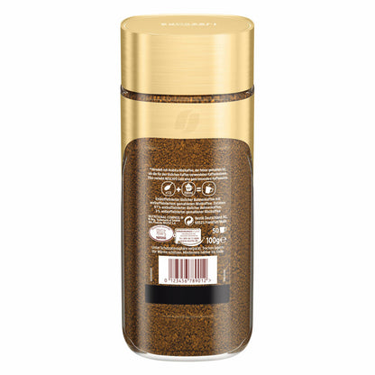 Nescafé Gold Entkoffeiniert, löslicher Bohnenkaffee, Kaffee, gemahlener Röstkaffee, Glas, 6 x 100 g