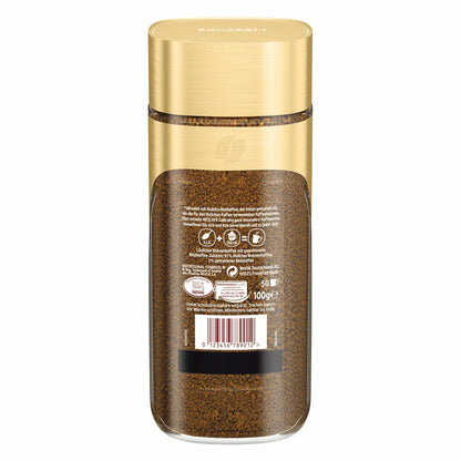 Nescafé Gold Mild, löslicher Bohnenkaffee, Kaffee, gemahlener Röstkaffee, Glas, 6 x 100 g