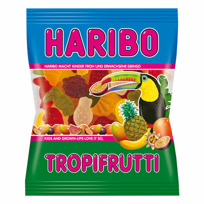 Haribo Tropifrutti, 30er Pack, Gummibärchen, Weingummi, Fruchtgummi, Im Beutel, Tüte