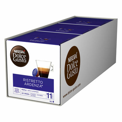 Nescafé Dolce Gusto Espresso Ristretto Ardenza, 3er Pack, Kräftig, Kaffee, Kaffeekapsel, 3 x 16 Kapseln (48 Portionen gesamt)