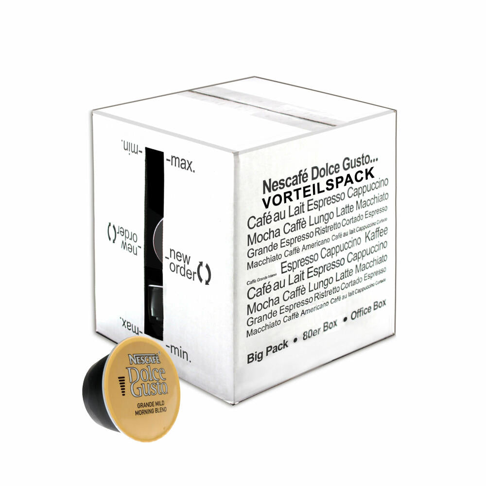 80 x Nescafé Dolce Gusto Grande Mild, coffee, coffee capsule, bulk pack, value pack, 80 capsules