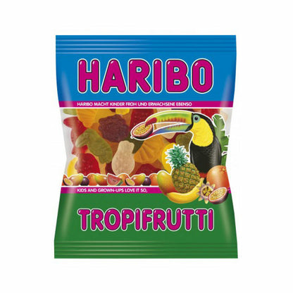 Haribo Tropifrutti, Früchte, Fruchtgummi, Weingummi, Gummibärchen, in Beuteln, 5 x 200g
