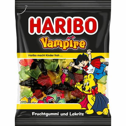 Haribo Vampire, Fruchtgummi, Lakritz, im Beutel, Tüte, 175 g