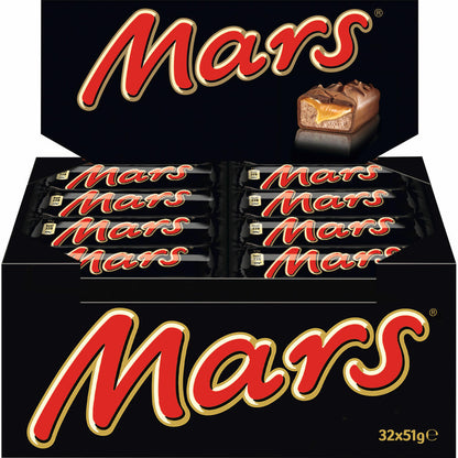 Mars Classic, Schokoriegel, Schokolade, Schoko-Karamell Riegel, 32 Stück, á 51 g