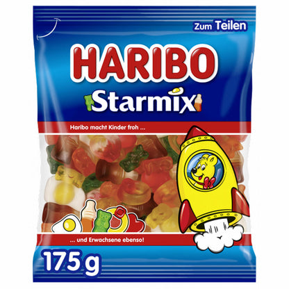 Haribo Starmix, Fruchtgummi, Schaumzucker, im Beutel, Tüte, 175 g
