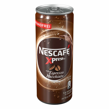 Nescafé Xpress Espresso Macchiato, Kaffee, Eiskaffee, Milchkaffee, Frappé, 12 x 250 ml Dose