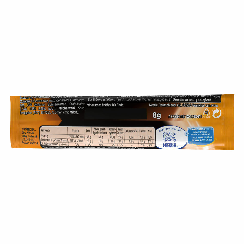 Nescafé 2in1 Stix, 8er Set, Kaffee mit Creamer / Kaffeeweißer, Instant Milchkaffee