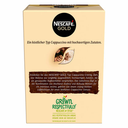 Nescafé Gold Typ Cappuccino Cremig Zart, Löslicher Bohnenkaffee, Instantkaffee, Kaffee, 12 x 10 Portionen