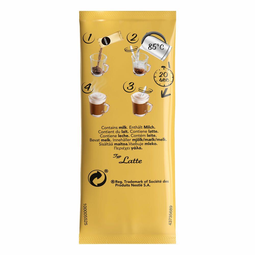 Nescafé Gold Typ Latte, Löslicher Bohnenkaffee, Instantkaffee, Instant Kaffee, 6 x 8 Portionen