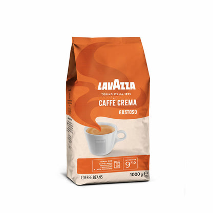 Lavazza Kaffee Caffe Crema Gustoso, ganze Bohnen, Bohnenkaffee, Set, 5 x 1000 g