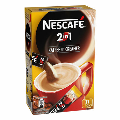 Nescafé 2in1 Stix, 8er Set, Kaffee mit Creamer / Kaffeeweißer, Instant Milchkaffee
