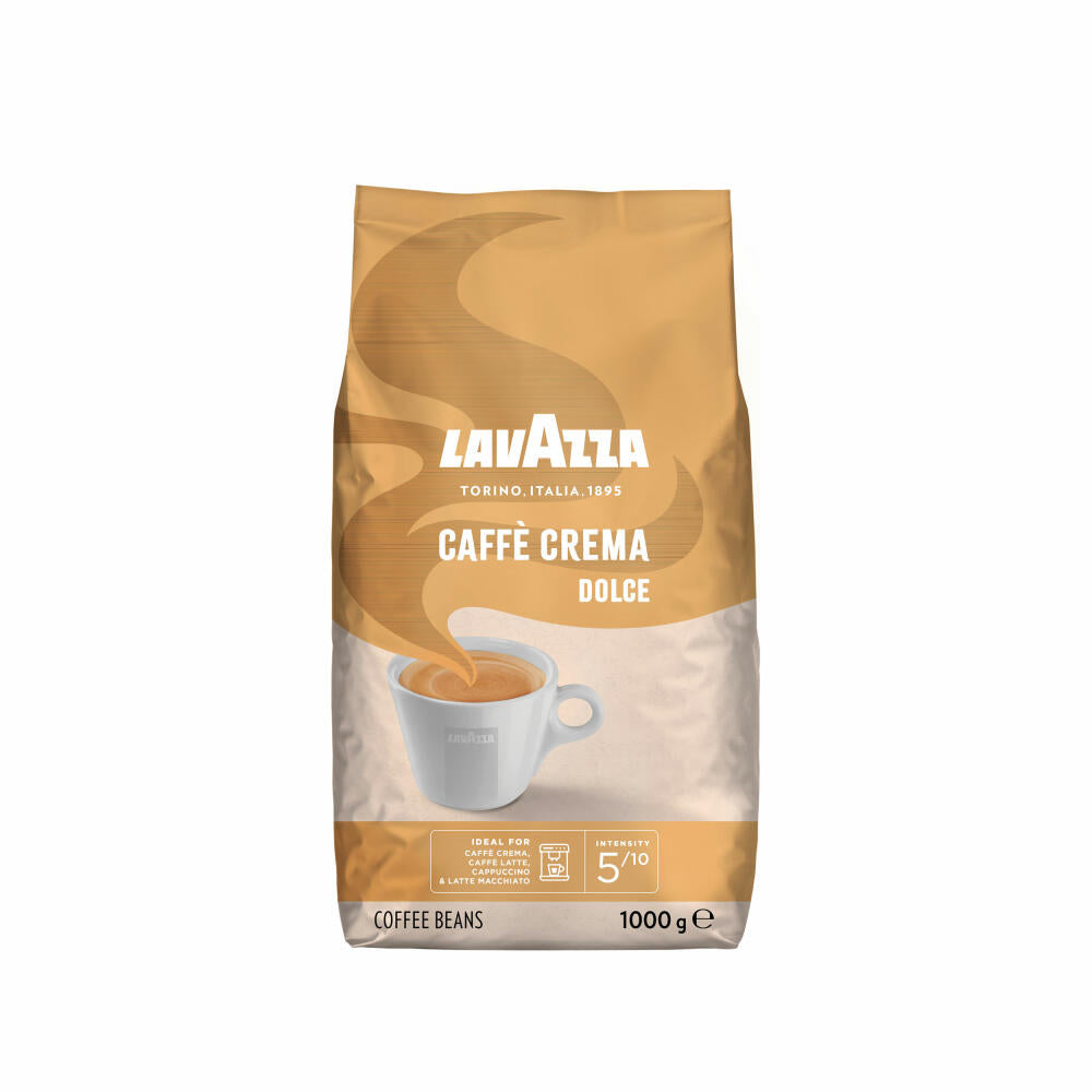 Lavazza Kaffee Caffe Crema Dolce, ganze Bohnen, Bohnenkaffee, Set, 10 x 1000 g