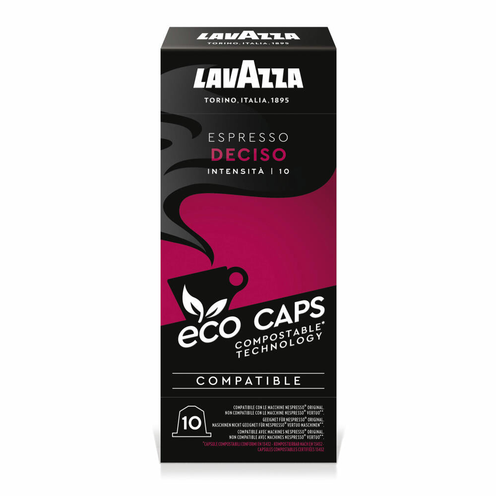 Lavazza Eco Kaffeekapseln Mischkarton, Probierpackung, Espresso, Lungo, Nespresso kompatibel, Kaffee Kapsel, 5 x 10 Kapseln