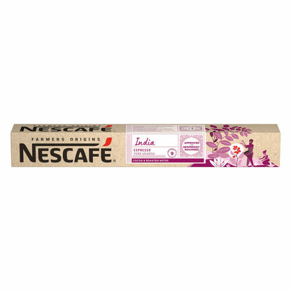 Nescafé Espresso India, Farmers Origins, Nespresso Kaffeekapseln, 10 Stück, 53 g