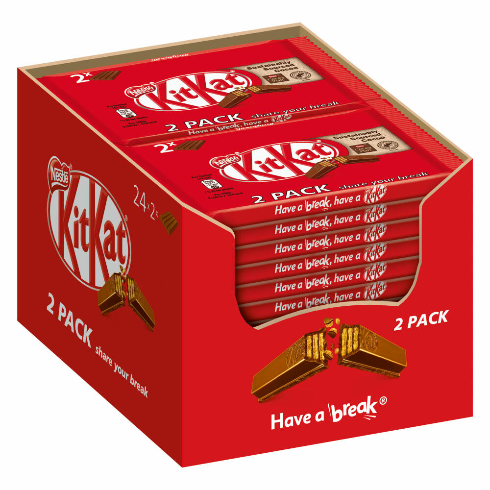 Nestlé KitKat Schokoriegel, Classic Big Break, Milchschokolade, Schoko Riegel, Milch Schokolade, 24 x 83 g