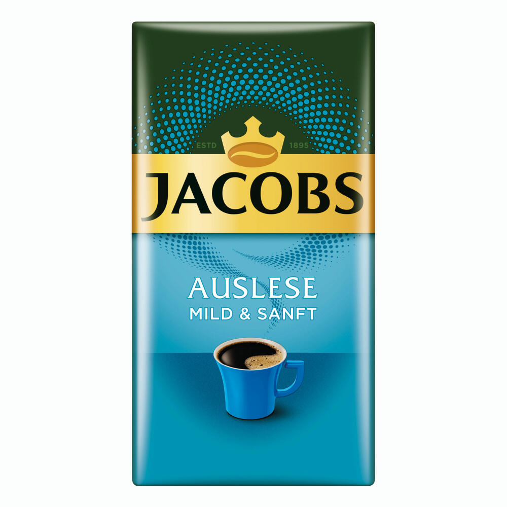 Jacobs Auslese Mild & Sanft, gemahlener Röstkaffee, Filterkaffee, Kaffee, 12 x 500 g