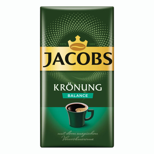 Jacobs Krönung Balance Gemahlen, gemahlener Röstkaffee, Filterkaffee, Kaffee, 500 g